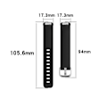 Miniatyrbillede 2 af 2: Fitbit Inspire 2 simple rem - sort / Størrelse: S Black