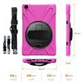 Miniatyrbild 2 av 2: Samsung Galaxy Tab A 10.1 (2019) 360 graders kombinationsfodral i silikon - Ros Rosa