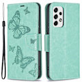 Miniatyrbillede 1 af 2: Butterfly Samsung Galaxy A53 5G Flip Etui - Grøn Green