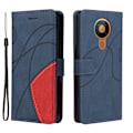 Miniatyrbillede 1 af 2: Tekstureret Læder Etui med Strop TilNokia 5.3 - Blå Blue