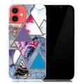 Miniatyrbillede 1 af 2: Marble design iPhone 13 Mini cover - Trekantsmønstre I Marmor Multicolor