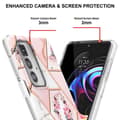 Miniatyrbilde 2 av 2: Marble Motorola Edge 20 Pro Etui - Rosa Blomster Multicolor