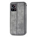 Miniatyrbillede 2 af 6: Læder Etui med A Stilfuldt Rhombus Tryk til Motorola Edge 30 Ultra / X30 Pro - Grå Silver grey