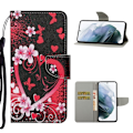Miniatyrbillede 1 af 2: Wonderland Samsung Galaxy S21 FE Flip etui - Hjerte Red