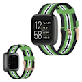 Pikkukuva 1 / 2: Fitbit Versa / Versa 2 / Blaze nylonkellonauha - Musta / Syaani Green