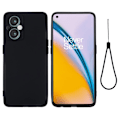 Miniatyrbillede 1 af 2: Matte Liquid OnePlus Nord N20 5G silikone cover - Sort Black