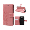 Miniatyrbillede 1 af 2: Samsung Galaxy A3 (2017) læder-etui med blomsterprint - Pink Pink