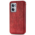 Pikkukuva 2 / 6: Nahkakotelo With A Stylish Rhombus Imprint For OnePlus Nord CE 2 5G - Punainen Red
