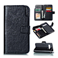 Miniatyrbillede 1 af 2: Crazy Horse Samsung Galaxy S10 læder flip etui - Sort Black