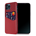 Miniatyrbillede 1 af 2: KSQ kortholder i klud og vegansk læder med stødabsorberende belægning iPhone 13 Pro 6,1 tommer - Rød Red