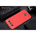 Pikkukuva 2 / 2: Motorola Moto Z3 Play Hiilikuitu Harrjattu TPU Takaosa Kuori - Punainen Red