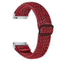 Miniatyrbillede 1 af 2: Fitbit Versa 2 / Versa Lite elastisk urrem med justerbart spænde - Rød Red