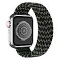 Pikkukuva 1 / 2: Apple Watch Series 8 (41mm) joustava kudottu kellonhihna - Musta / Vihreä / Koko: Xl Black