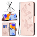 Pikkukuva 2 / 2: Butterfly Xiaomi Redmi Note 11S 5G / Xiaomi Redmi Note 11 Pro nahkakotelo - Ruusukulta Pink