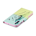 Miniatyrbillede 2 af 2: Samsung Galaxy A50 mønster læder etui - Fjer mønster Multicolor