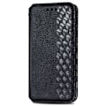 Pikkukuva 3 / 6: Nahkakotelo With A Stylish Rhombus Imprint For OnePlus Nord CE 2 5G - Musta Black