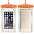Miniatyrbild 1 av 2: Universell självlysande vattentät väska för 7,2 tums smartphone - Orange Orange