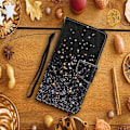 Pikkukuva 2 / 2: Wonderland Samsung Galaxy Note 20 Ultra flip kuoret - Kimalteleva Elementti Black