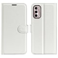 Miniatyrbillede 1 af 2: Klassisk Motorola Moto G Stylus (2022) flip etui - Hvid White