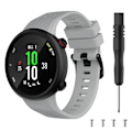 Pikkukuva 1 / 2: Garmin Forerunner 45 kestävä silikoninen ranneke - Harmaa Silver grey