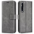 Pikkukuva 1 / 6: Lompakko Nahkakotelo For Sony Xperia 1 V - Harmaa Silver grey