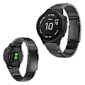 Miniatyrbillede 1 af 2: Garmin Fenix 6S holdbar rustfrit stål Urrem - Sort Black
