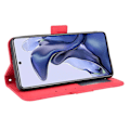 Miniatyrbillede 6 af 6: Stilfuldt Læder Etui med Pung til Xiaomi 11T / 11T Pro - Rød Red