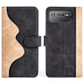Miniatyrbild 1 av 2: Tvåfärgat Asus ROG Phone 6 fodral i läder - Svart Svart