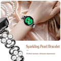 Miniatyrbillede 4 af 6: Samsung Galaxy Watch 5 / 5 Pro / (42mm) rhinestone blomsterformet urrem - Sort Black