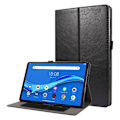 Miniatyrbillede 1 af 2: Crazy Horse Lenovo Tab M10 FHD Plus flipomslag i læder - Sort Black