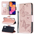 Miniatyrbild 1 av 2: Butterfly läder Samsung Galaxy A10 fodral - Rosa Rosa