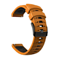 Miniatyrbillede 1 af 2: 20 mm universel tofarvet silikone-urrem - Orange / Sort Orange