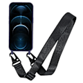Miniatyrbillede 5 af 5: Tyndt TPU etui med mat finish og justerbar strop til iPhone 12 Pro Max - Mørkeblå Blue