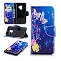 Miniatyrbillede 1 af 2: Samsung Galaxy S9 Printet Mønster PU læder flip etui - krystal sommerfugl og blomst Multicolor
