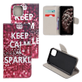 Miniatyrbillede 1 af 2: Wonderland iPhone 11 Pro flip etui - Citat Bevar Roen Og Gnisten Multicolor
