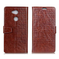 Miniatyrbillede 1 af 2: Sony Xperia L2 etui i saddellæder med kortholder - Brun Brown