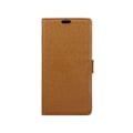 Miniatyrbillede 1 af 2: HTC A9s beskyttende læder-etui m. litchi-overflade - Brun Brown