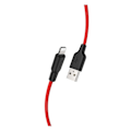 Pikkukuva 1 / 2: HOCO X21 Plus Silikoninen latauskaapeli Lightningille - Musta Ja Punainen Red