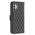 Miniatyrbillede 2 af 2: Rhombus mat Samsung Galaxy A13 5G / Samsung Galaxy A13 4G flip etui - Sort Black