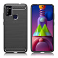 Miniatyrbild 1 av 2: Carbon Flex Samsung Galaxy M51 skal - Svart Svart