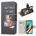 Pikkukuva 1 / 2: Wonderland Motorola Moto G9 Plus flip kuoret - Karhu Brown