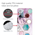 Miniatyrbillede 2 af 2: Marble design OnePlus Nord N200 5G cover - Sekskantede Fragmenter I Lilla Multicolor