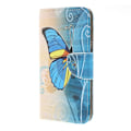 Pikkukuva 2 / 2: Wonderland Samsung Galaxy A10 flip kotelot - Siniset Perhoset Blue