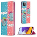 Pikkukuva 1 / 2: Wonderland Samsung Galaxy A22 5G Läppäkotelo - Elephant Multicolor