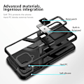 Miniatyrbillede 2 af 2: Shockproof Hybrid Cover med Kickstand til Samsung Galaxy A12 5g - Sort Black