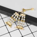 Miniatyrbild 5 av 5: Apple Watch Series 8 (41 mm) klockarmband i pärlemorfärgad stil - Guld Guld