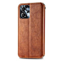 Miniatyrbillede 2 af 6: Læder Etui med A Stilfuldt Rhombus Tryk til Motorola Moto G23 / G13 - Brun Brown