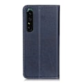 Miniatyrbillede 2 af 2: Flip Etui med Pung i Ægte Læder til Sony Xperia 1 V - Blå Blue