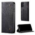 Miniatyrbillede 1 af 2: Jeans Samsung Galaxy Quantum 2 / Samsung Galaxy A82 5G flip etui - Sort Black
