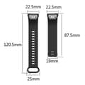 Miniatyrbillede 2 af 2: Silikone urrem til Amazfit Cor - Sort Black